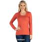 Womens 24/7 Comfort Apparel Scoop Neck Long Sleeve Solid Tee - image 8