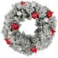 Northlight Dual Color LED Snowy Bristle Pine Christmas Wreath - image 1