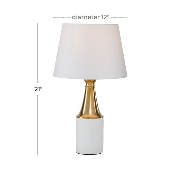 9th & Pike® White Metal Traditional Table Lamp