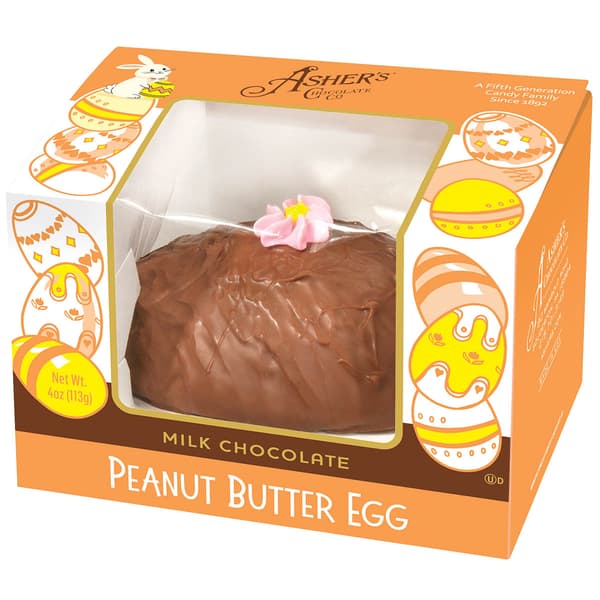 Ashers(R) Chocolate Co. Milk Chocolate Peanut Butter Egg 4oz. - image 
