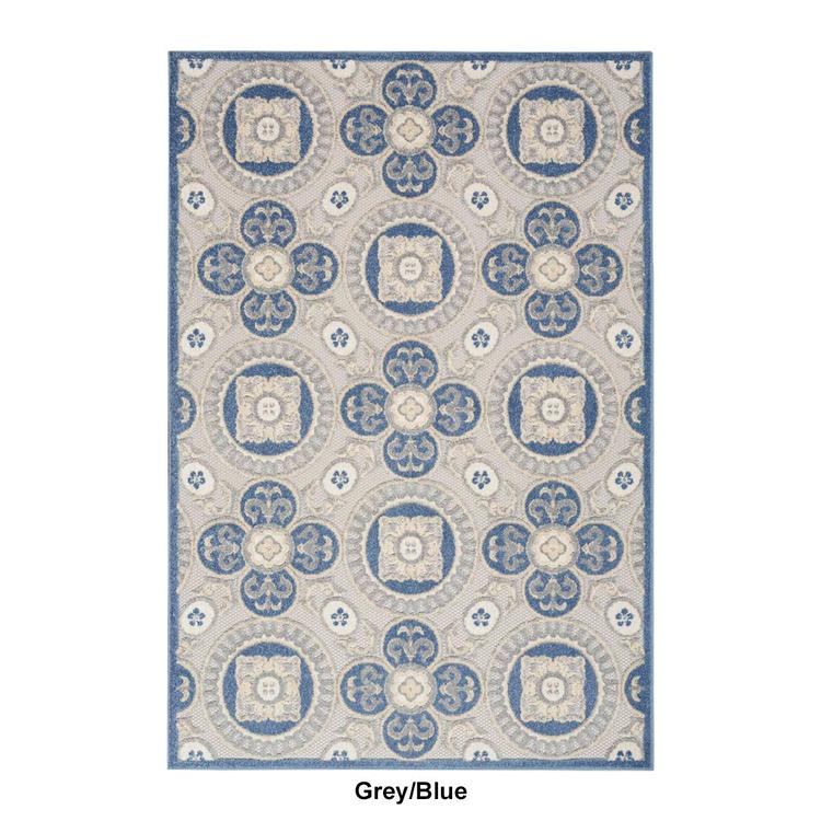 Nourison Aloha Tile Pattern Indoor/Outdoor Area Rug