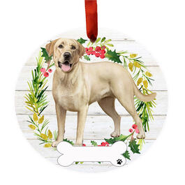 E&S Pets Yellow Labrador Full Body Wreath Ornament