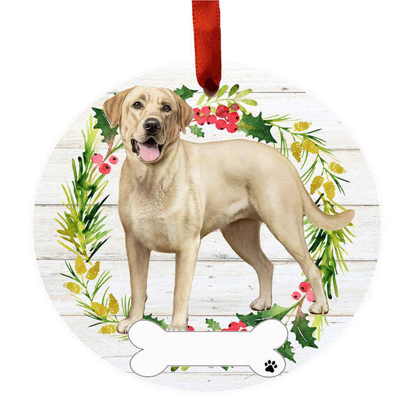 E&S Pets Yellow Labrador Full Body Wreath Ornament - image 