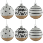 Northlight 6ct. Abstract Glass Ball Christmas Ornaments - image 2