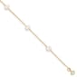 Gold Classics&#40;tm&#41; 14kt. Gold Water Cultured Pearl Station Anklet - image 1