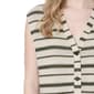 Petite NY Collection Cap Sleeve Stripe Crochet Cardigan - image 4