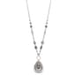 Ruby Rd. Silver-Tone Long Overlay Teardrop Pendant Necklace - image 1