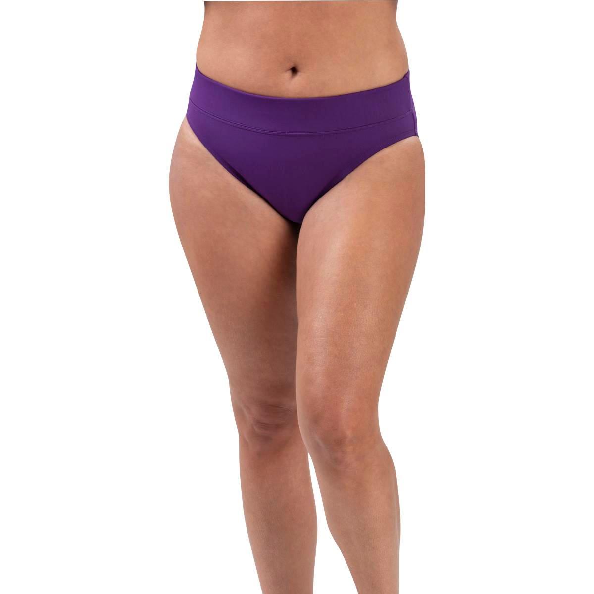 Womens Dolfin® Aquashape Solid Moderate Brief Swim Bottoms