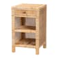 Baxton Studio Bella Brown Mahogany Wood 1-Drawer Nightstand - image 1