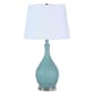 HomeRoots 28in. Aqua Hammered Urn Table Lamp - image 1