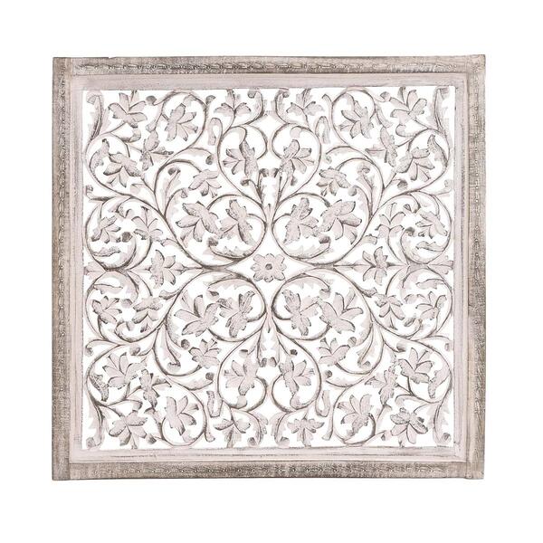 9th & Pike&#40;R&#41; Floral Mango Wood Wall Decor - image 