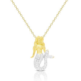 Accents by Gianni Argento Diamond Accent Plated Mermaid Pendant