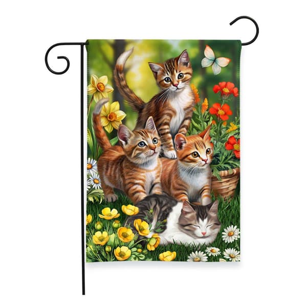 Briarwood Lane America''s Garden Kitten Garden Flag - image 