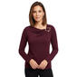 Womens NY & Co. Long Sleeve Hardware Shoulder Blouse - image 1