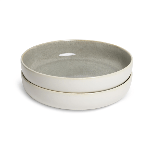 Sango Resona Moss/Cream Large Ceramic Serving Bowl - Set of 2 - image 