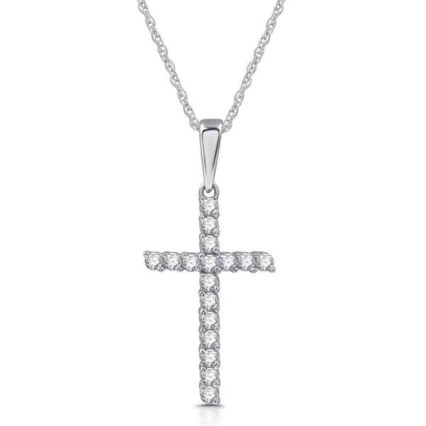 Nova Star(R) 1/4ctw. Lab Grown Diamond Cross Pendent - image 
