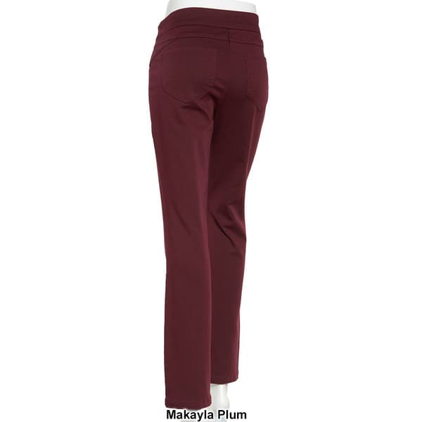 Short Straight Leg Stretch Trouser in Plum