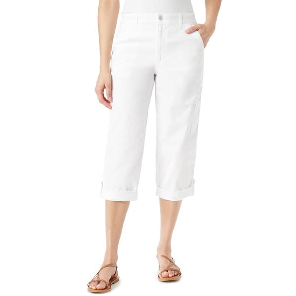 Womens Gloria Vanderbilt Solid Utility Cargo Capris - image 