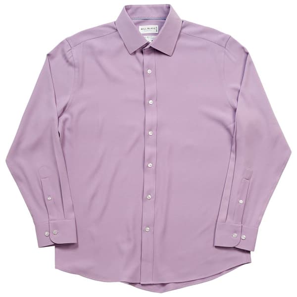 Mens Bill Blass Slim Fit Solid Long Sleeve Dress Shirt - Violet - image 