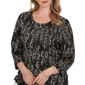 Plus Size Emaline Key Items 3/4 Sleeve Abstract Dot Tee - image 5