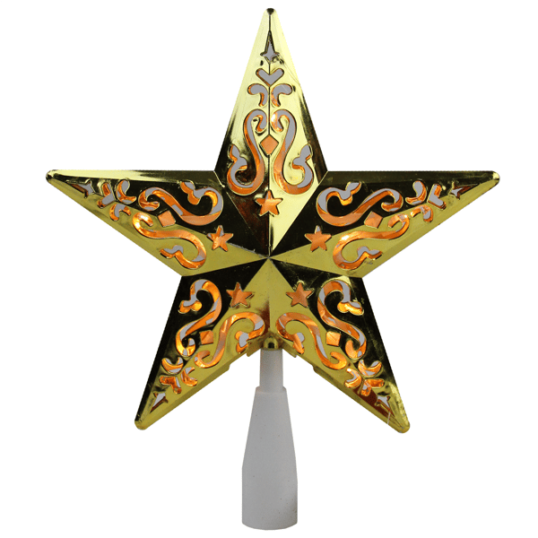 Northlight Lighted Star Cut-Out Design Christmas Tree Topper - image 