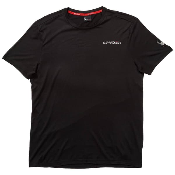 Mens Spryder Crew Neck Short Sleeve Tee - Blazing Black
