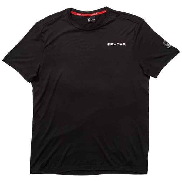 Mens Spryder Crew Neck Short Sleeve Tee - Blazing Black - image 