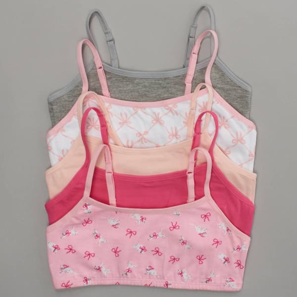 Girls (7-14) Rene Rofe(R) 5pk. Joelle Cats/Bows Bralettes