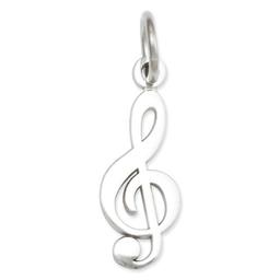 Gold Classics(tm) 14k. White-Gold Treble Cleft Charm