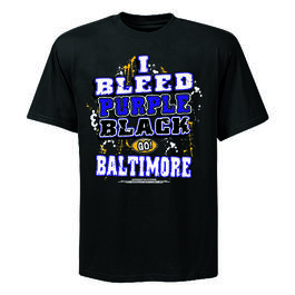 Mens Encore Short Sleeve I Bleed Baltimore Football Tee