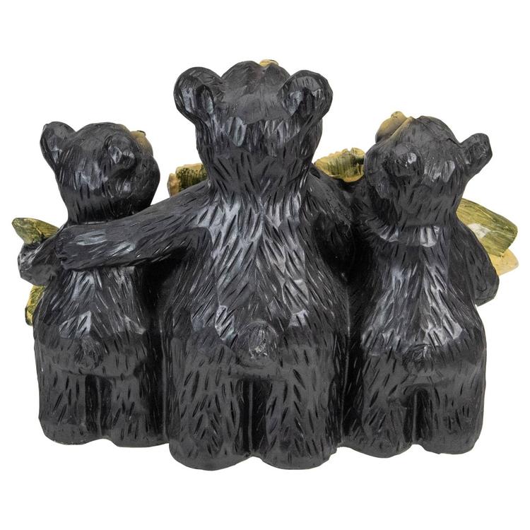 Northlight Seasonal 10in. Bear Family Welcome Sign Garden Statue