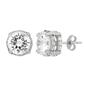 Forever New Round White Cubic Zirconia Gallery Stud Earrings - image 1