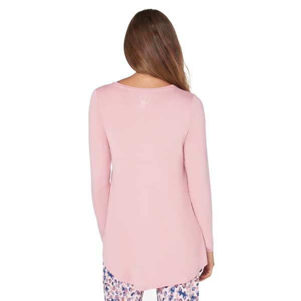 Womens HUE® Long Sleeve Solid Pajama Tee