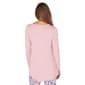 Womens HUE® Long Sleeve Solid Pajama Tee - image 2