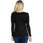 Womens 24/7 Comfort Apparel Long Sleeve Strappy Scoop Neck Top - image 2
