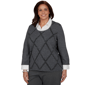 Plus Size Alfred Dunner Regent Street Diamond Two in One Sweater - image 3