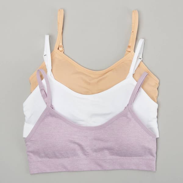 Girls &#40;7-14&#41; Rene Rofe&#40;R&#41; 3pk. Ava Seamless Bralettes - image 