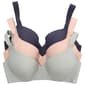 Plus Size Nautica 3Pk Rib Scuba Molded Bra NT1553-3PKU - image 1