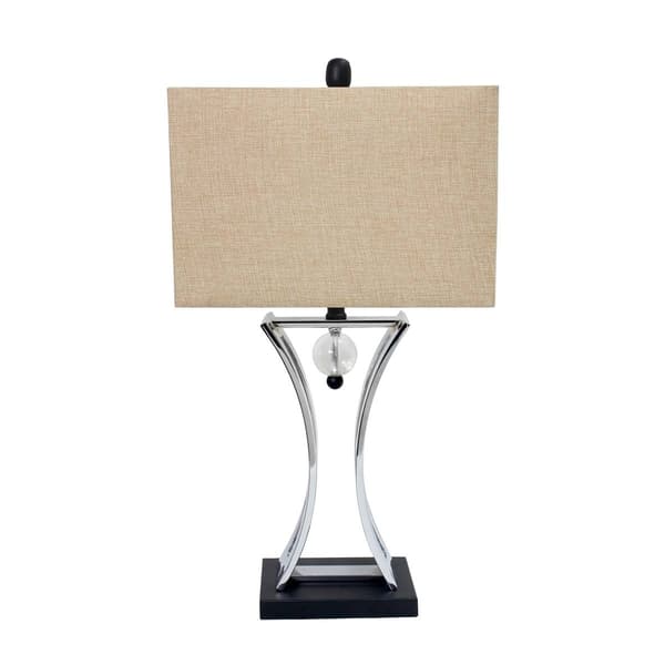 Elegant Designs Chrome Executive Business Table Lamp w/Shade