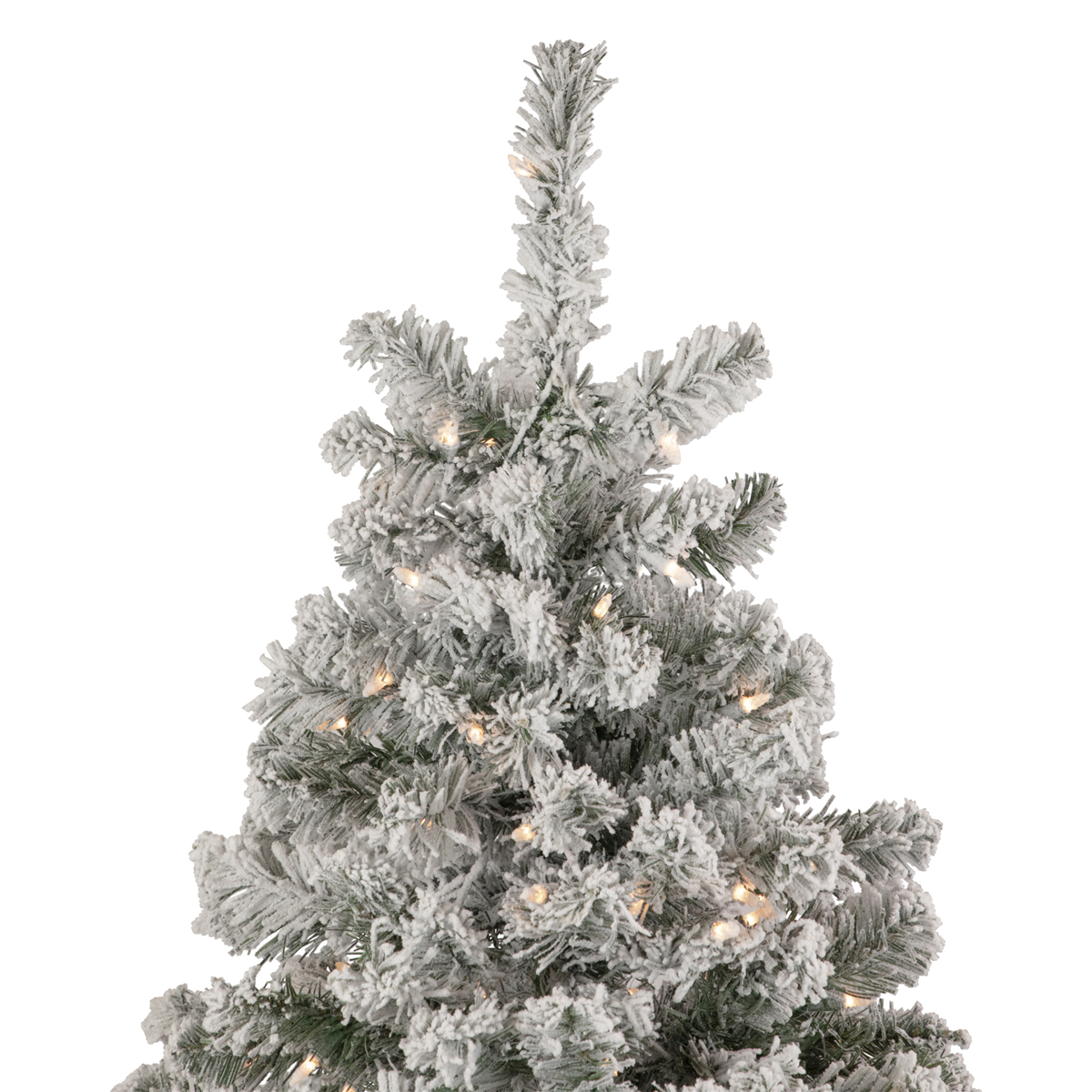 Northlight 6.5ft. Pre-Lit Flocked Madison Pine Christmas Tree