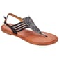 Womens Ella & Joy Strappy Mesh Rhinestone T-Strap Sandals - image 1