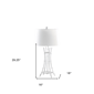 HomeRoots 29in. Silver Bamboo Design Table Lamp with Drum Shade - image 2