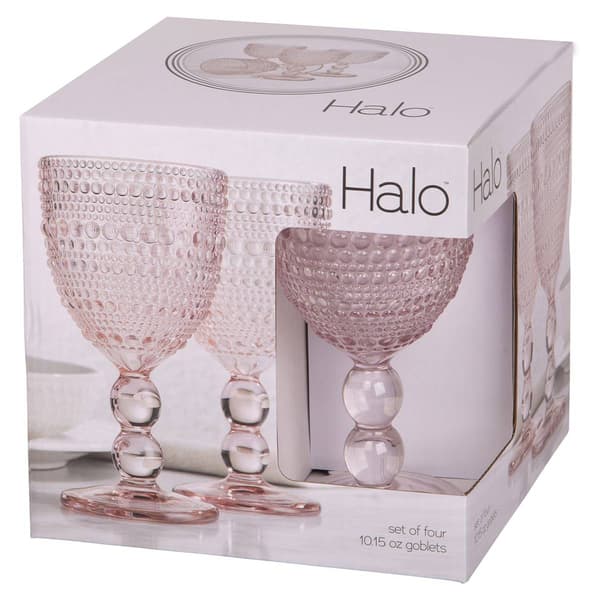 Halo 10.15oz. Blush Goblets - Set of 4