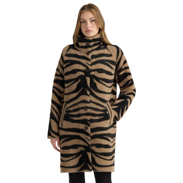 Womens NVLT Eyelash Strand Zebra Coatigan - image 