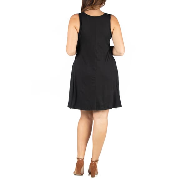 Plus Size 24/7 Comfort Apparel Sleeveless Shift Dress