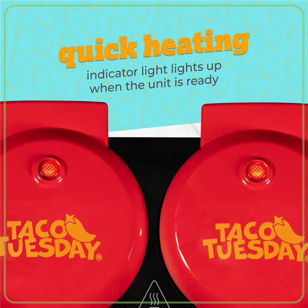 Nostalgia™ Taco Tuesday Double Street Taco Quesadilla Maker