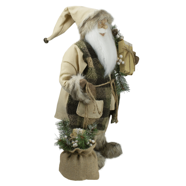 Northlight 24in. Beige Santa Claus with Gifts Christmas Figure