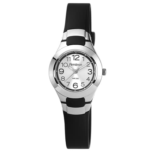 Womens Armitron Resin Sport Watch - 25-6418BLK - image 