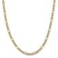 Mens Gold Classics(tm) 5.25mm. 14k Semi Solid Pave Figaro Necklace - image 1