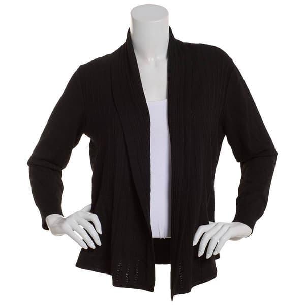 Womens Chloe & Jasmine Long Sleeve Fan Back Shortigan - image 